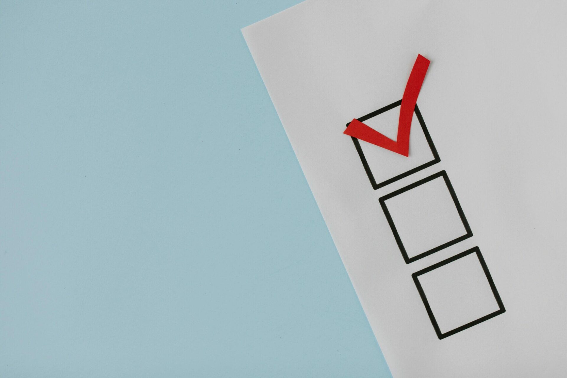 Checklist with one item checked. NSW building regulations compliance.