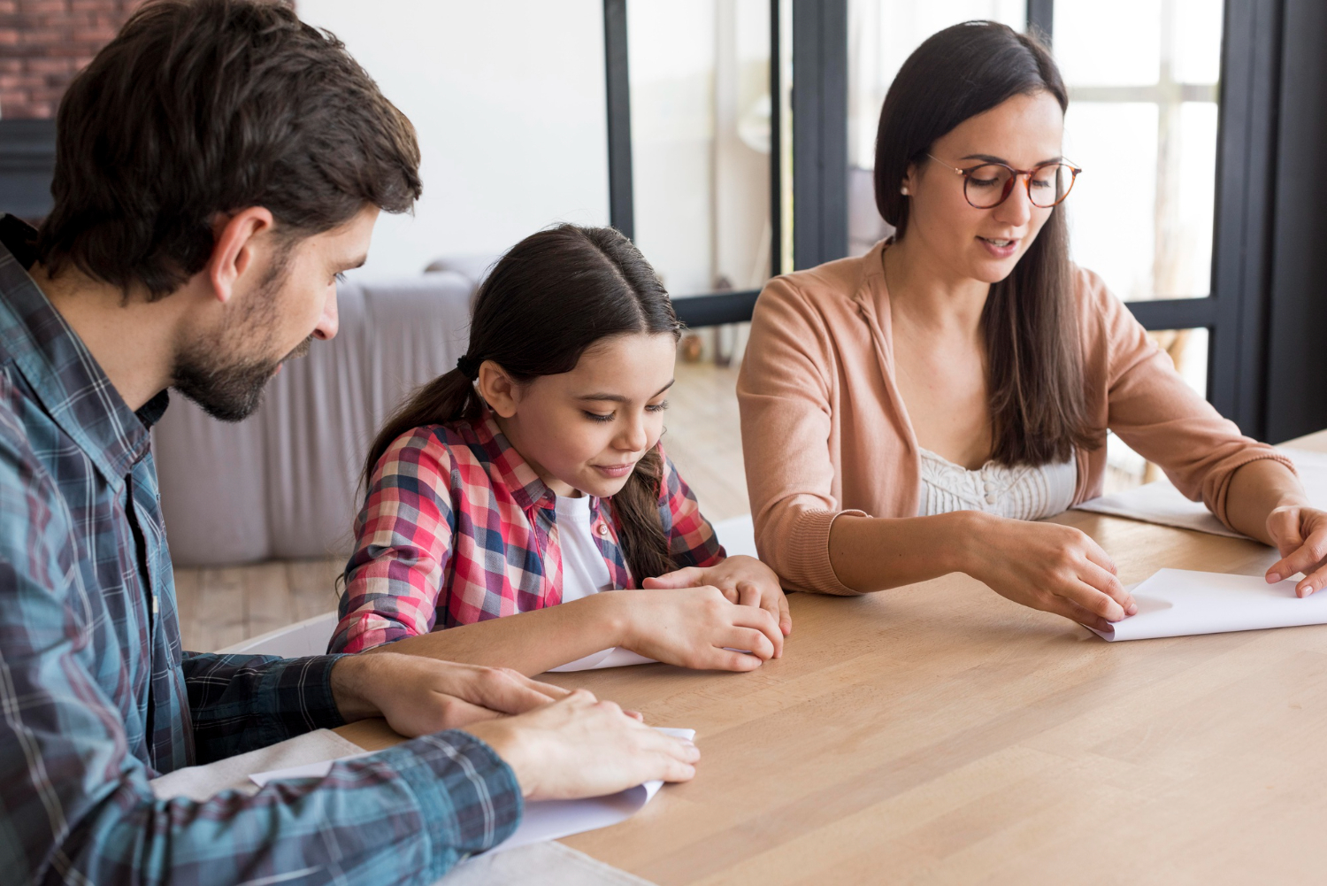 Family reviewing legal documents for Letters of Administration in NSW
